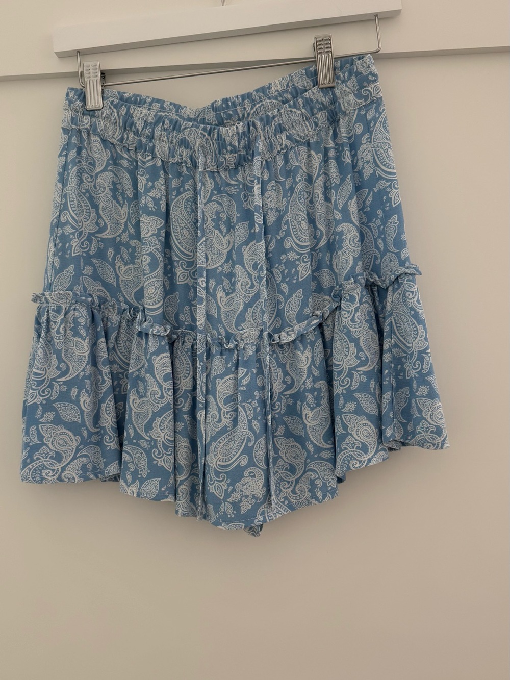 Zara Blue Paisley Tiered Women’s Skirt